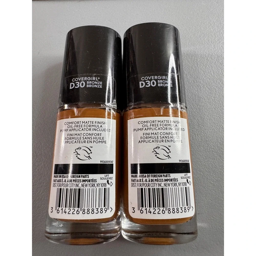 CoverGirl TruBlend Matte Made Foundation Women 1oz D30 Bronze Good 2pk Oil-Free